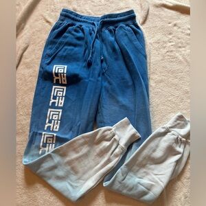 CLOAK Blue Sweatpants with White Label